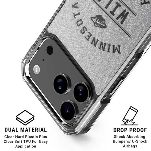 NHL Minnesota Wild Black Text iPhone 18 Pro Clear Case
