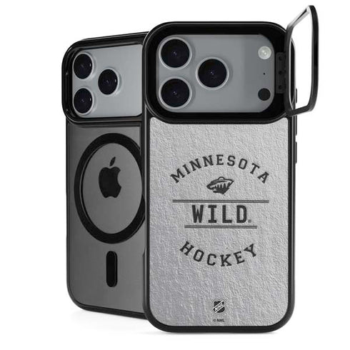 NHL Minnesota Wild Black Text iPhone 18 Pro Kickstand Case