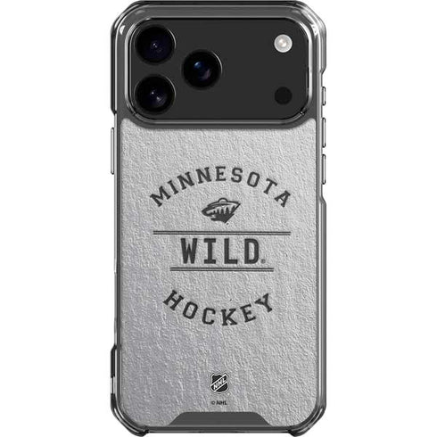 NHL Minnesota Wild Black Text iPhone 18 Pro Max Clear Case