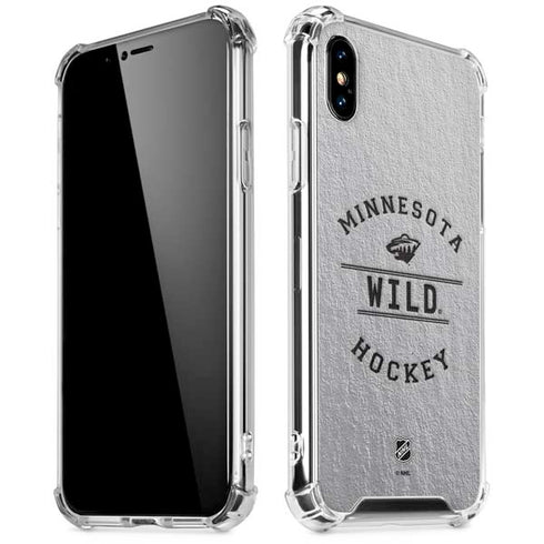 NHL Minnesota Wild Black Text iPhone X/XS Clear Case