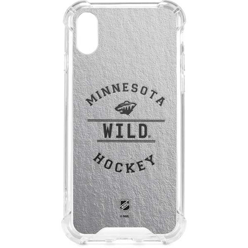 NHL Minnesota Wild Black Text iPhone XS Clear Case
