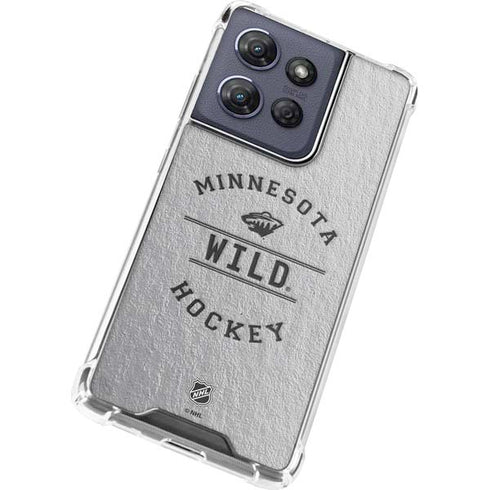 NHL Minnesota Wild Black Text Moto G Stylus 5G (2025) Clear Case
