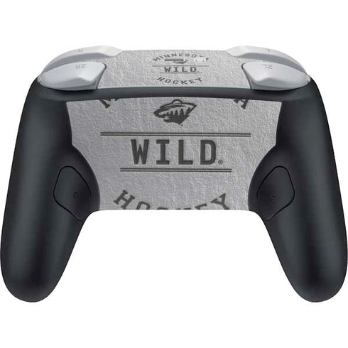 NHL Minnesota Wild Black Text Nintendo Switch 2 (2025) Pro Controller Skin