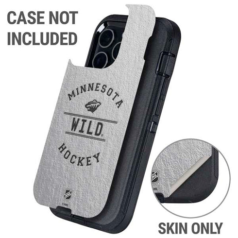 NHL Minnesota Wild Black Text Otterbox Defender iPhone Skin