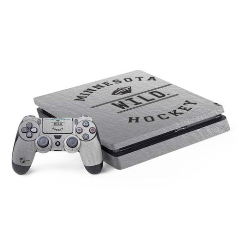 NHL Minnesota Wild Black Text PlayStation PS4 Skins