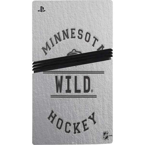 NHL Minnesota Wild Black Text PS5 Pro Console Skin