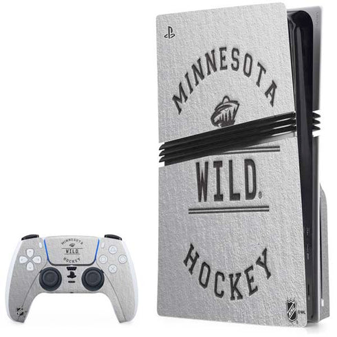 NHL Minnesota Wild Black Text PlayStation PS5 Skins