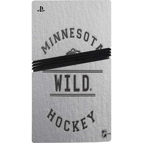 NHL Minnesota Wild Black Text PS5 Pro Disk Console Skin