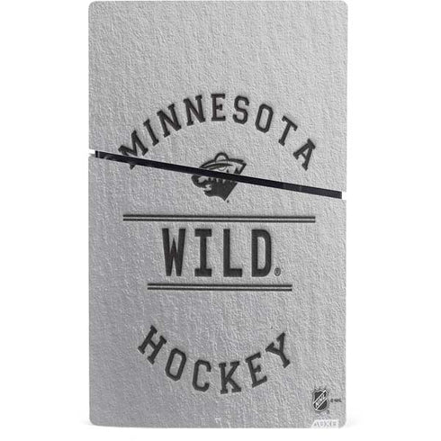 NHL Minnesota Wild Black Text PS5 Slim Digital Edition Console Skin
