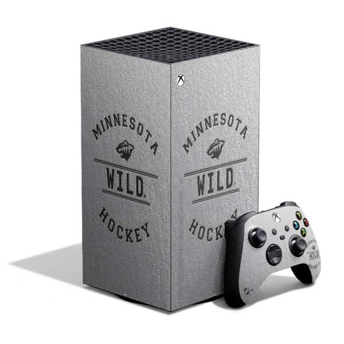 NHL Minnesota Wild Black Text XBox Series X Digital Edition Bundle Skin