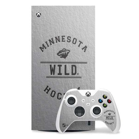 NHL Minnesota Wild Black Text Xbox Series X Skins