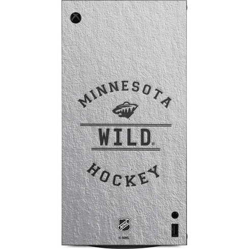 NHL Minnesota Wild Black Text XBox Series X Digital Edition Console Skin
