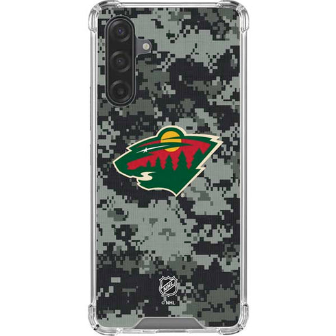 NHL Minnesota Wild Camo Galaxy A17 Clear Case