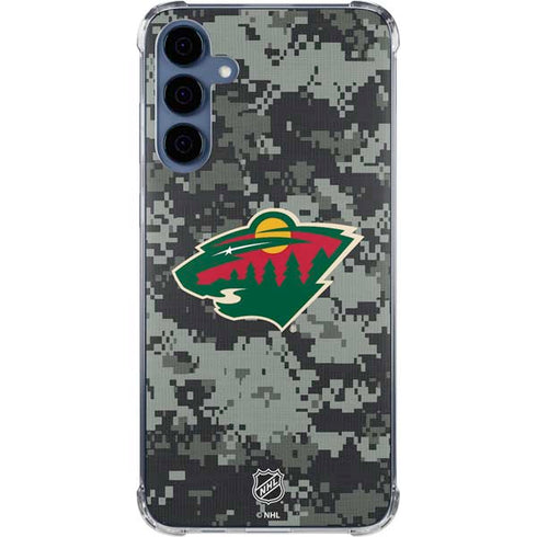 NHL Minnesota Wild Camo Galaxy A35 5G Clear Case
