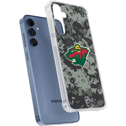 NHL Minnesota Wild Camo Galaxy A35 5G Clear Case