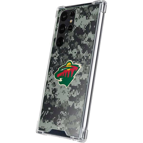 NHL Minnesota Wild Camo Galaxy S23 Ultra Clear Case