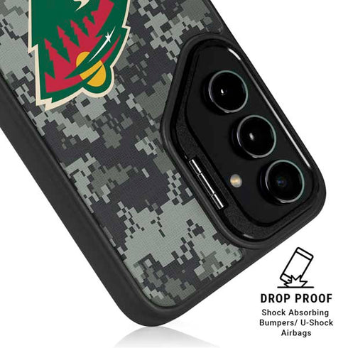NHL Minnesota Wild Camo Galaxy S24 FE Kickstand Case