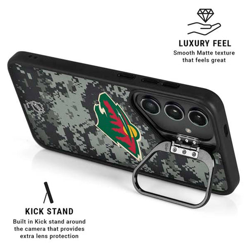 NHL Minnesota Wild Camo Galaxy S25 Kickstand Case