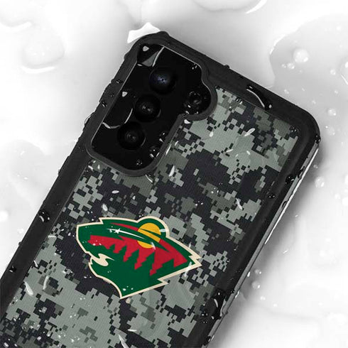 NHL Minnesota Wild Camo Galaxy S24 Plus Waterproof Case
