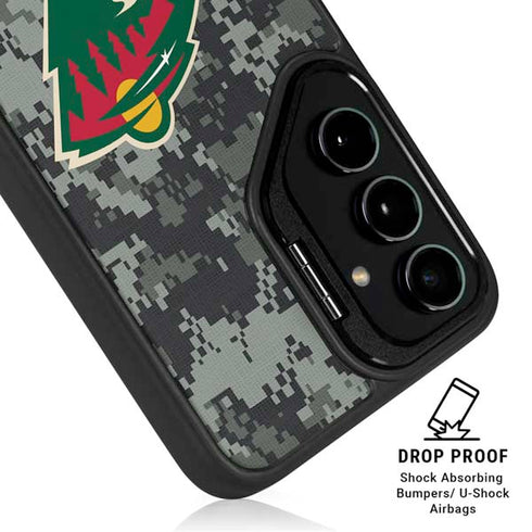 NHL Minnesota Wild Camo Galaxy S24 Ultra Kickstand Case
