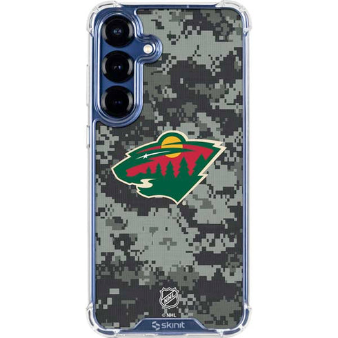 NHL Minnesota Wild Camo Galaxy S25 Clear Case