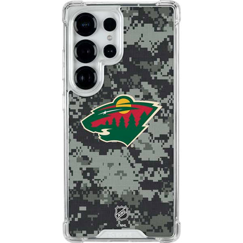 NHL Minnesota Wild Camo Galaxy S25 Ultra Clear Case