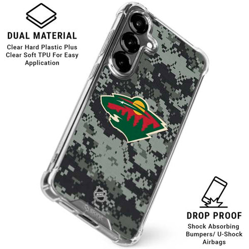 NHL Minnesota Wild Camo Galaxy S26 Clear Case