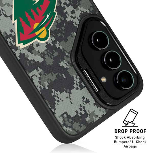 NHL Minnesota Wild Camo Galaxy S26 Kickstand Case