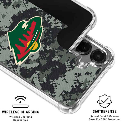 NHL Minnesota Wild Camo Galaxy S26 Plus Clear Case