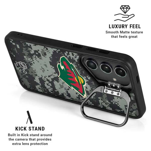 NHL Minnesota Wild Camo Galaxy S26 Plus Kickstand Case