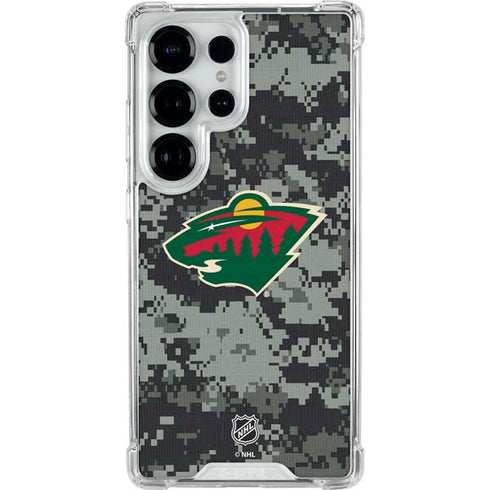 NHL Minnesota Wild Camo Galaxy S26 Ultra Clear Case