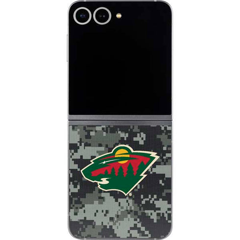 NHL Minnesota Wild Camo Galaxy Z Flip6 Skin