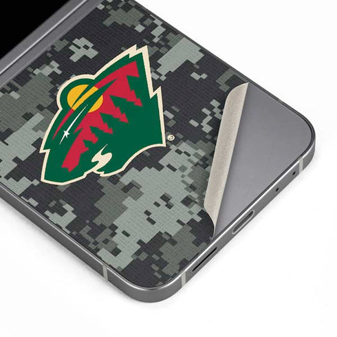 NHL Minnesota Wild Camo Galaxy Z Flip6 Skin