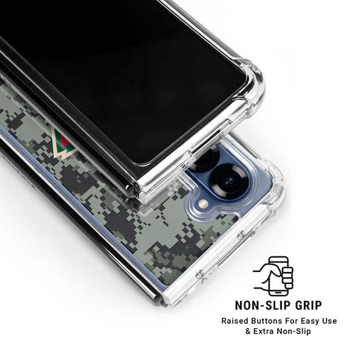 NHL Minnesota Wild Camo Galaxy Z Fold6 Clear Case