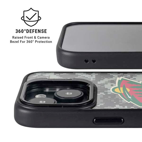 NHL Minnesota Wild Camo iPhone 14 Kickstand Case