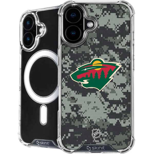 NHL Minnesota Wild Camo iPhone 16 MagSafe Case