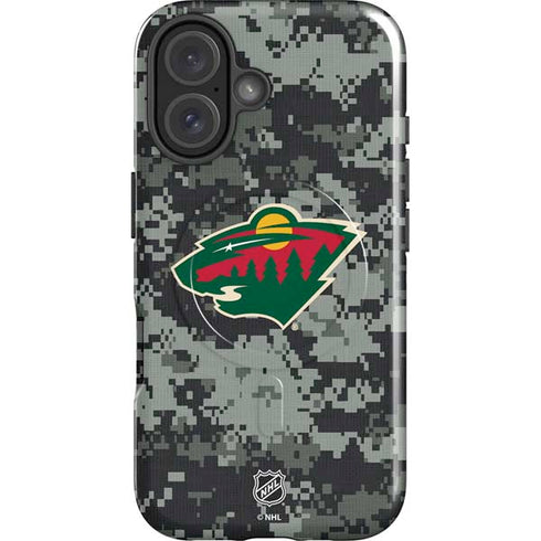 NHL Minnesota Wild Camo iPhone 16 Magsafe Impact Case