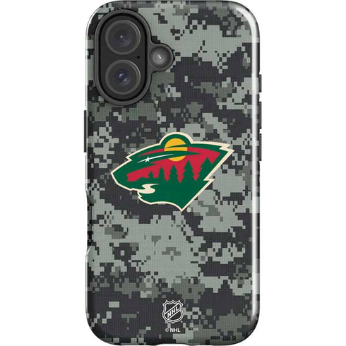 NHL Minnesota Wild Camo iPhone 16 Plus Impact Case