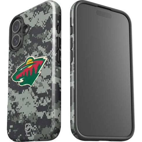 NHL Minnesota Wild Camo iPhone 16 Plus Impact Case