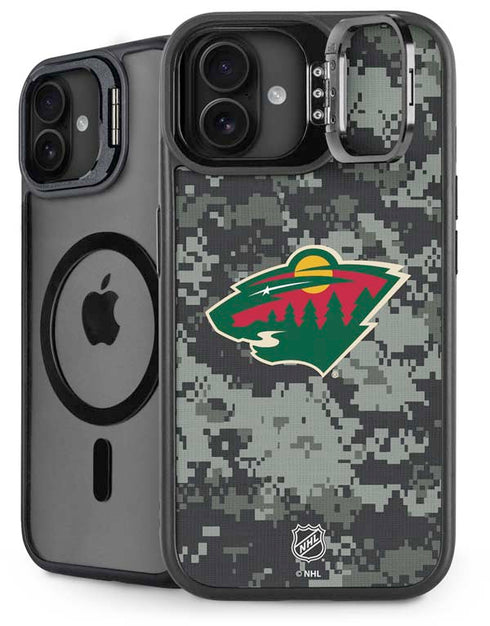 NHL Minnesota Wild Camo iPhone 16 Plus Kickstand Case
