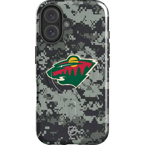 NHL Minnesota Wild Camo iPhone 16 Plus Magsafe Impact Case