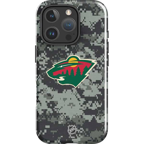NHL Minnesota Wild Camo iPhone 16 Pro Impact Case