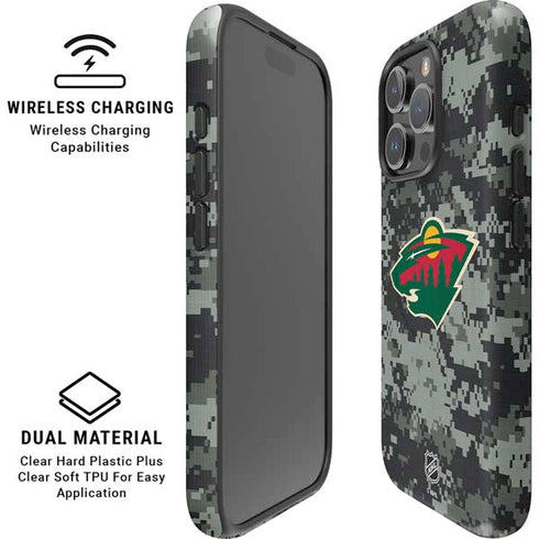 NHL Minnesota Wild Camo iPhone 16 Pro Magsafe Impact Case
