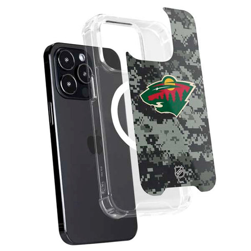 NHL Minnesota Wild Camo iPhone 16 Pro Max MagSafe Case