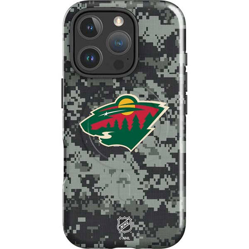 NHL Minnesota Wild Camo iPhone 16 Pro Max Magsafe Impact Case