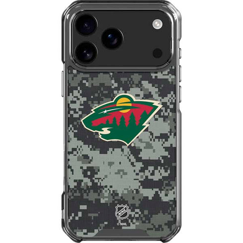 NHL Minnesota Wild Camo iPhone 18 Pro Max Clear Case