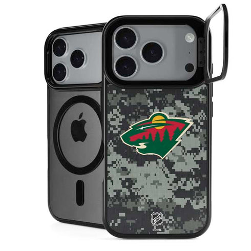 NHL Minnesota Wild Camo iPhone 18 Pro Max Kickstand Case