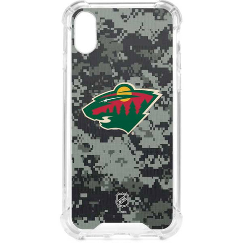 NHL Minnesota Wild Camo iPhone XS Clear Case