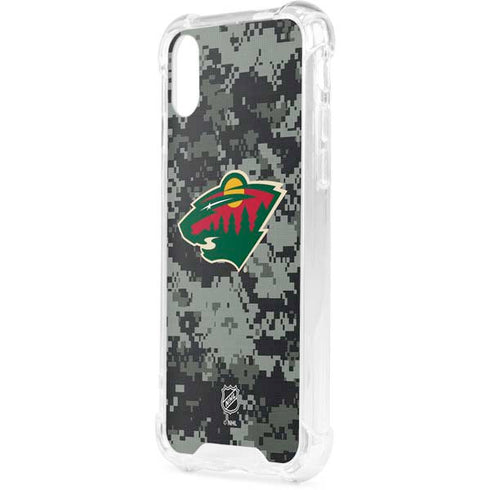 NHL Minnesota Wild Camo iPhone XS Clear Case