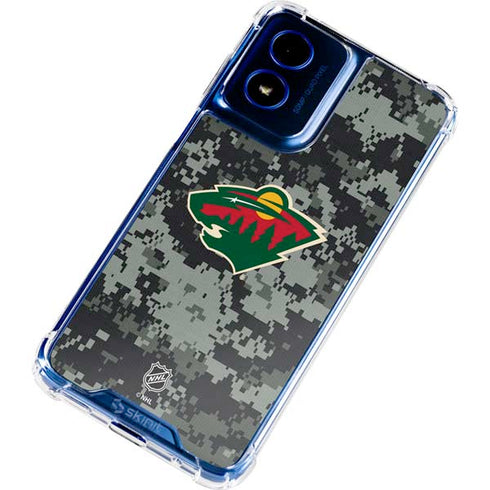 NHL Minnesota Wild Camo Moto G 5G (2024) Clear Case